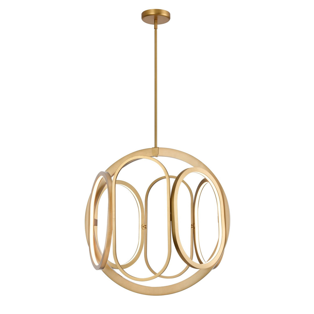 Perigee Ac Led LED Foyer Pendant in Brass - available from The Lighting Shoppe, trusted by Canadian homeowners