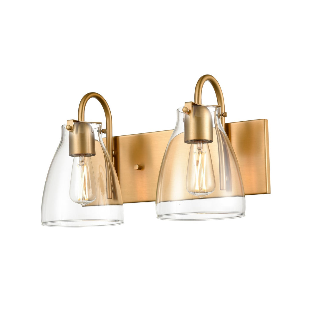 DVI Canada - DVP47022BR-CL - Two Light Vanity - Emma - Brass w/Clear Glass