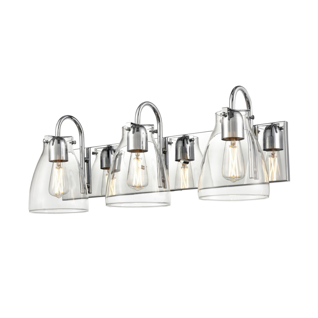 DVI Canada - DVP47043CH-CL - Three Light Vanity - Emma - Chrome w/Clear Glass