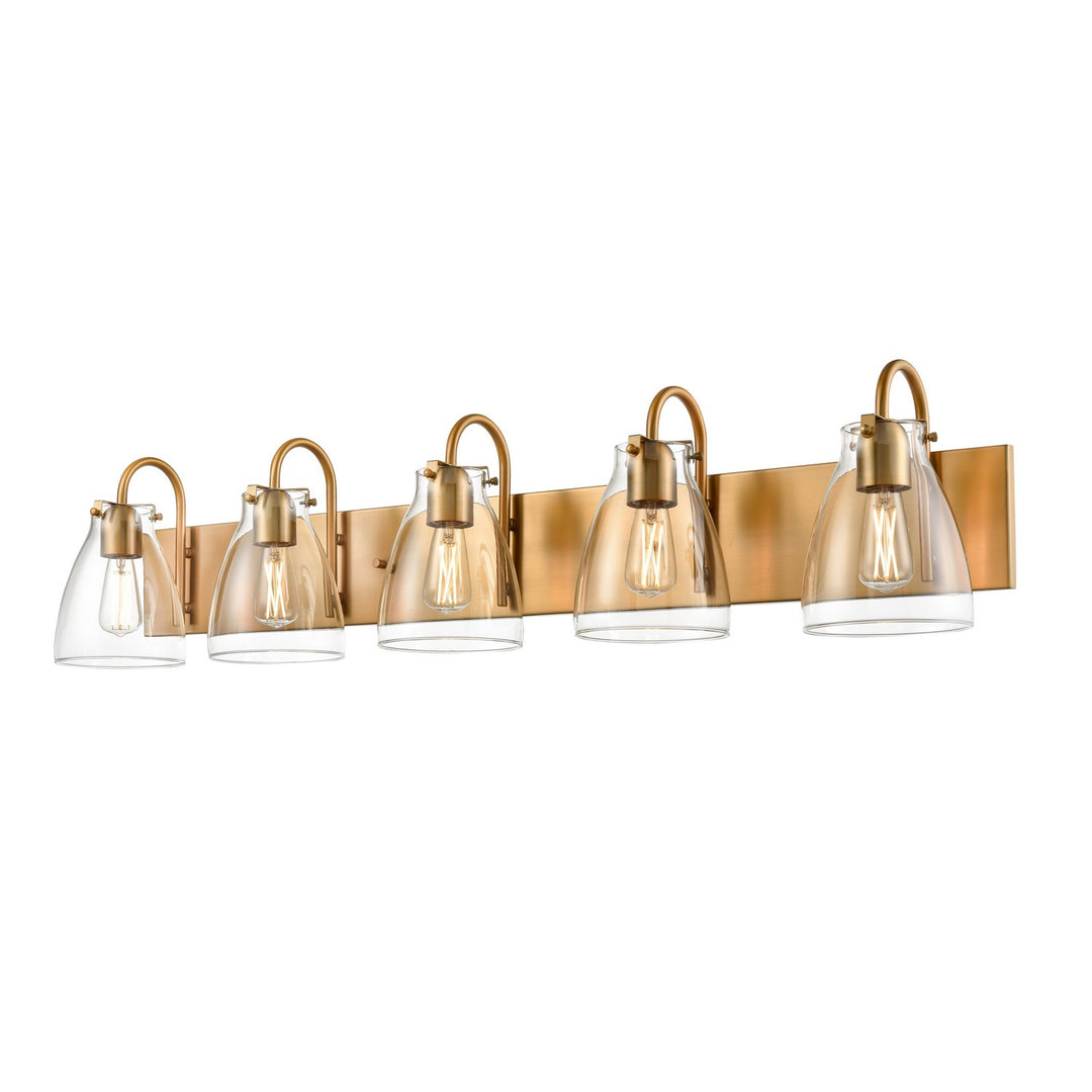 DVI Canada - DVP47055BR-CL - Five Light Vanity - Emma - Brass w/Clear Glass