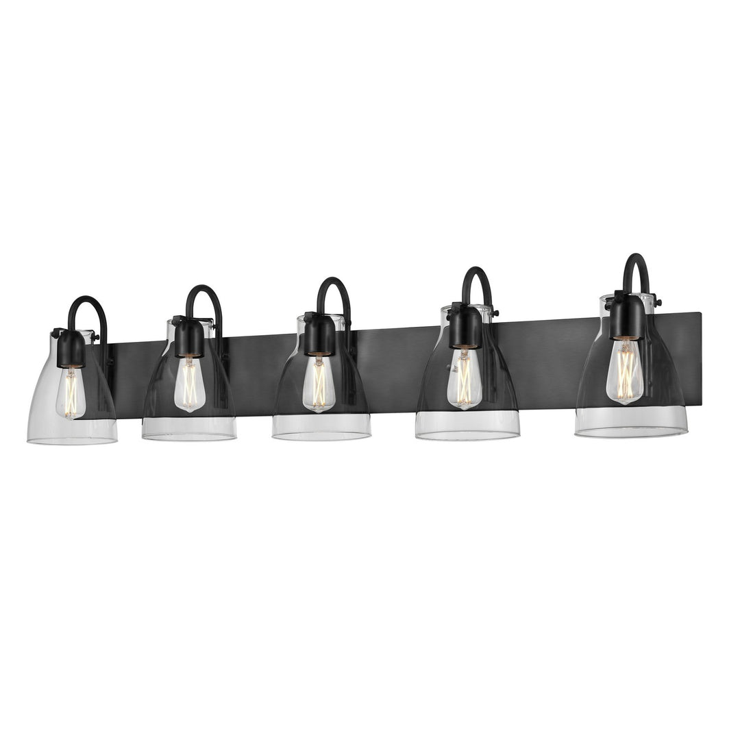 DVI Canada - DVP47055EB-CL - Five Light Vanity - Emma - Ebony w/Clear Glass