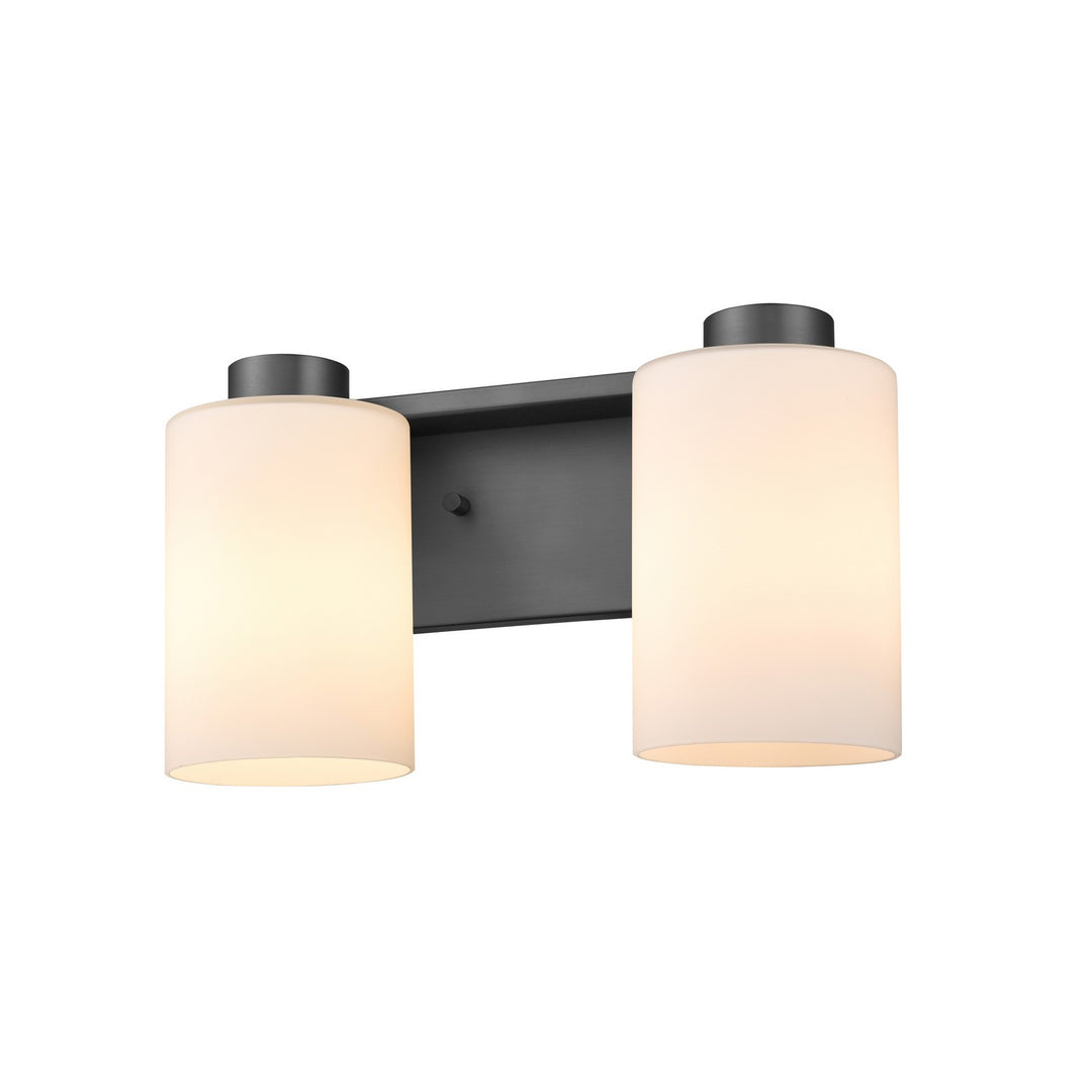 DVI Canada - DVP47122EB-OP - Two Light Vanity - Manitou - Ebony w/Half Opal Glass