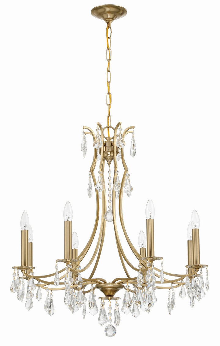 Crystorama - 5938-VG-CL-MWP - Eight Light Chandelier - Cedar - Vibrant Gold