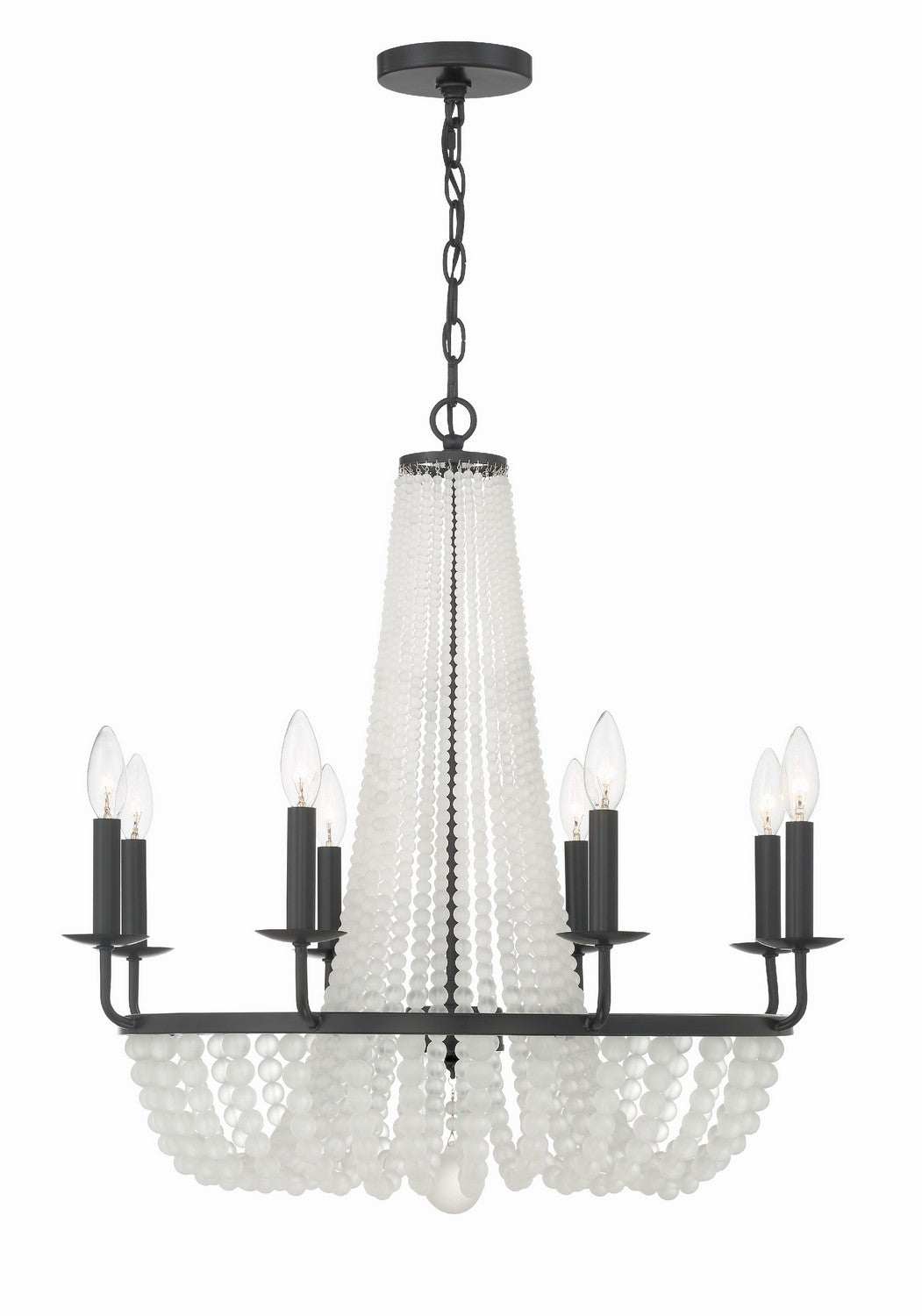 Bella Eight Light Chandelier in Matte Black - available from The Lighting Shoppe, trusted by Canadian homeowners
