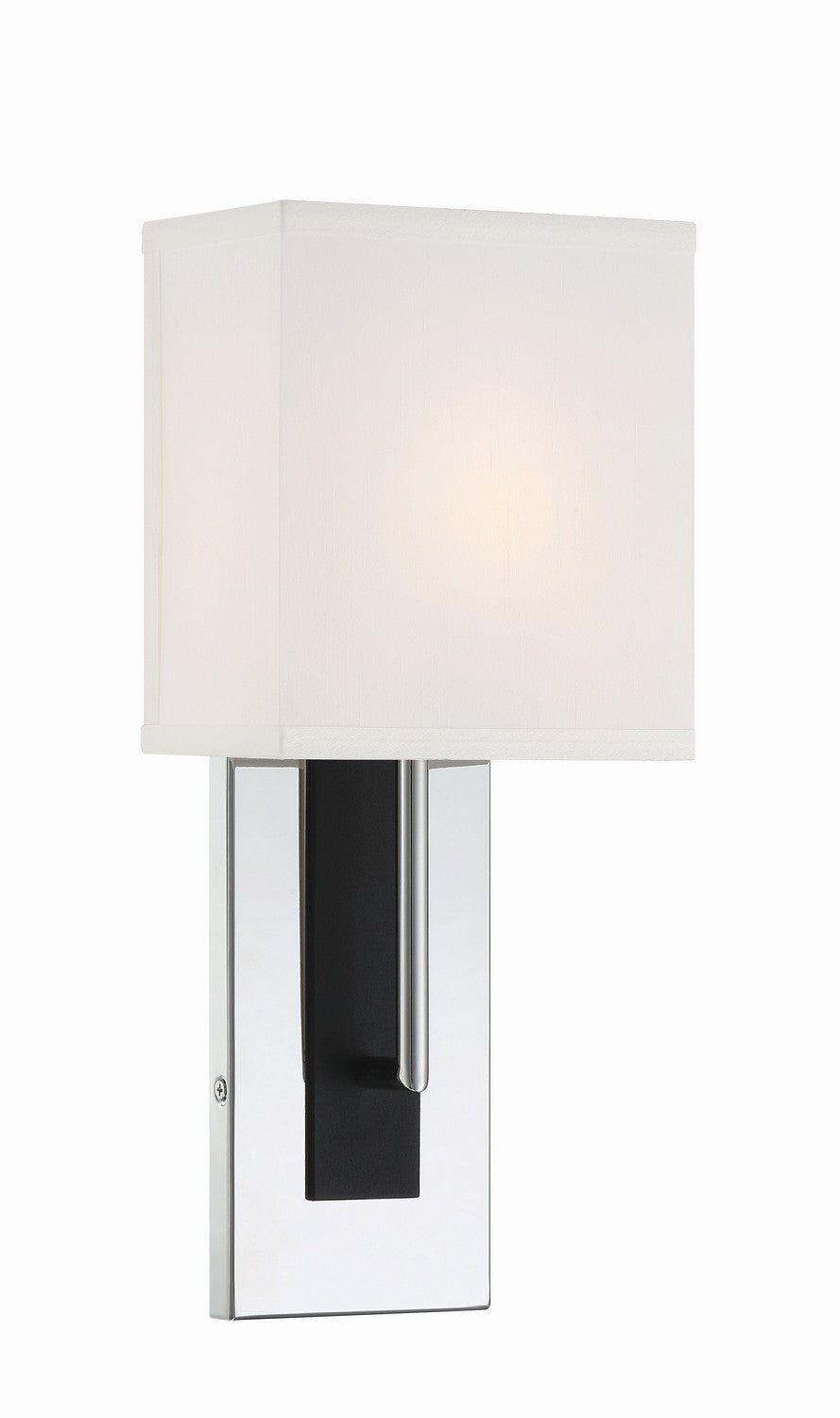 Brent One Light Wall Sconce in Polished Nickel + Black Forged - available from The Lighting Shoppe, trusted by Canadian homeowners