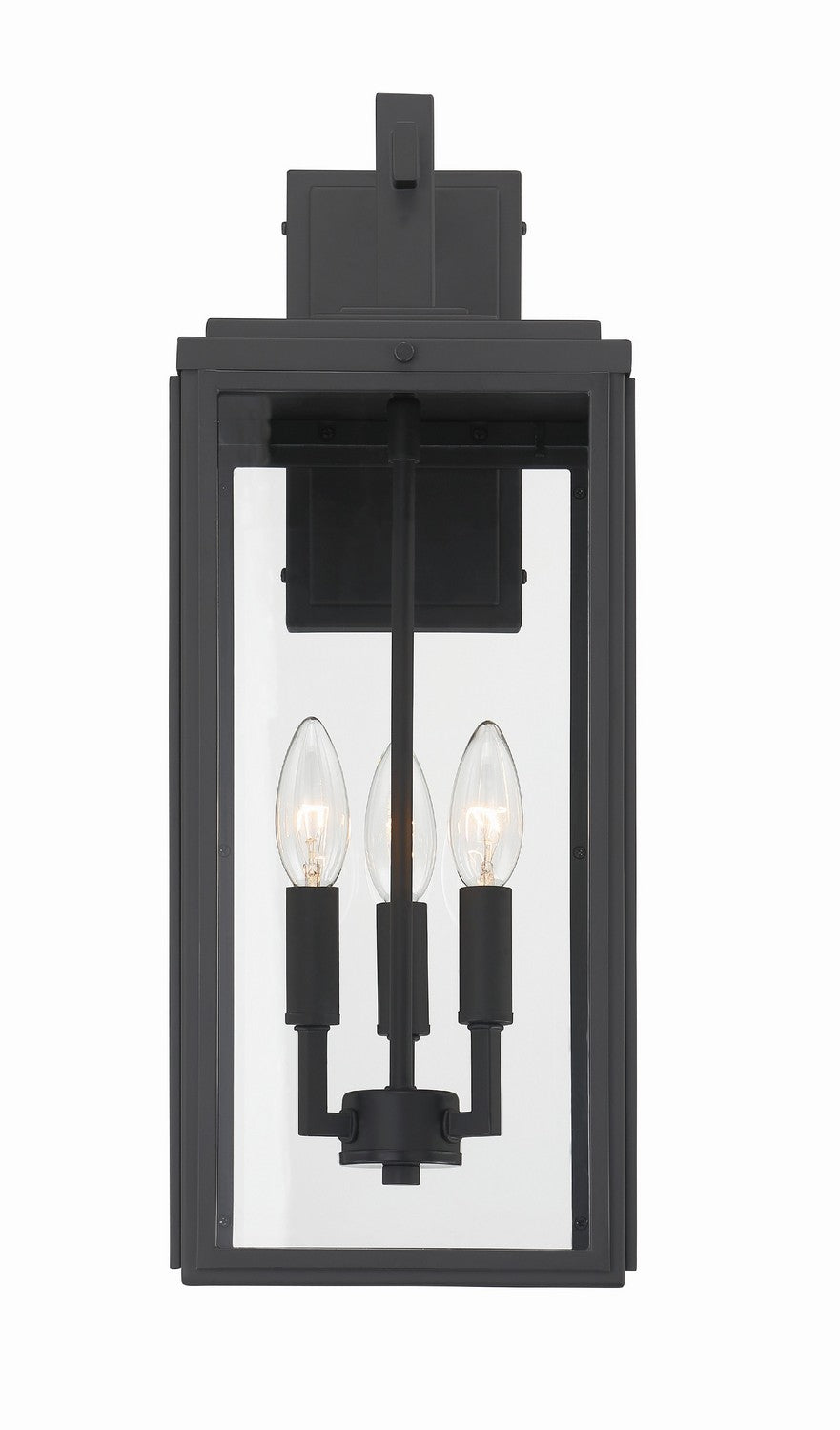 Byron Three Light Outdoor Wall Sconce in Matte Black - available from The Lighting Shoppe, trusted by Canadian homeowners