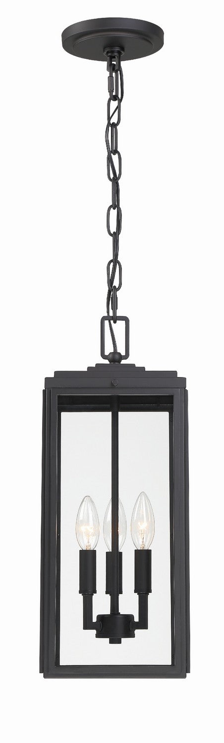 Byron Three Light Outdoor Pendant in Matte Black - available from The Lighting Shoppe, trusted by Canadian homeowners