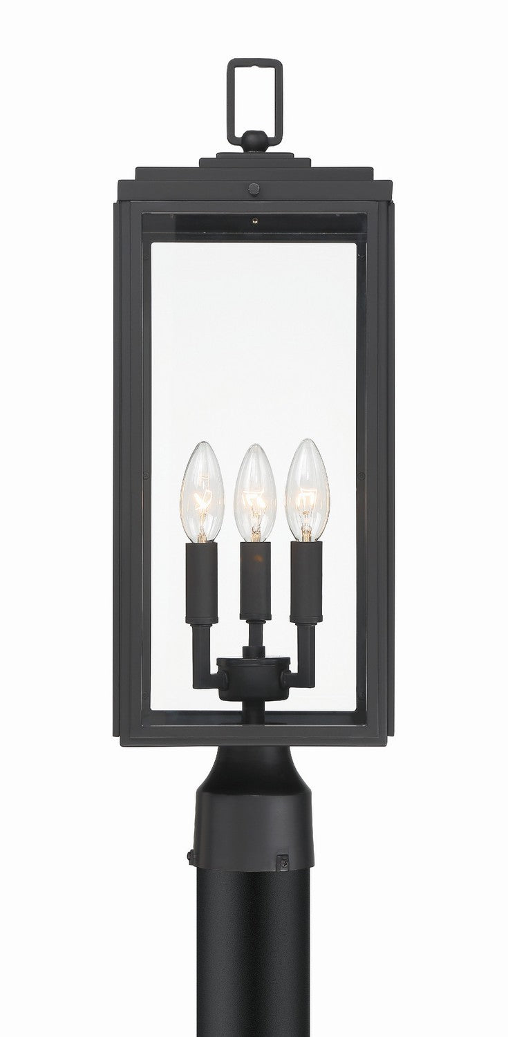 Byron Three Light Outdoor Post Mount in Matte Black - available from The Lighting Shoppe, trusted by Canadian homeowners