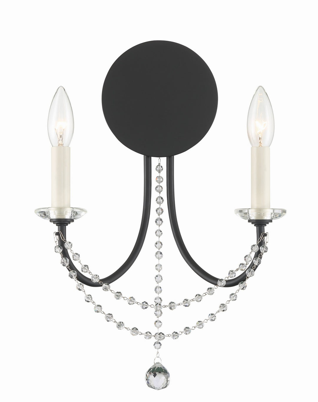 Delilah Two Light Wall Sconce in Matte Black - available from The Lighting Shoppe, trusted by Canadian homeowners