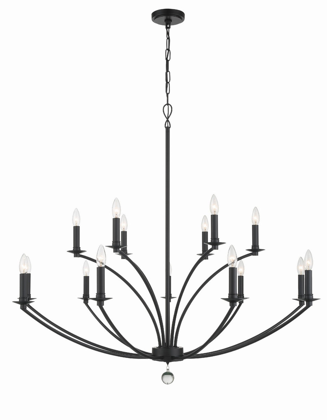 Mila 15 Light Chandelier in Black - available from The Lighting Shoppe, trusted by Canadian homeowners