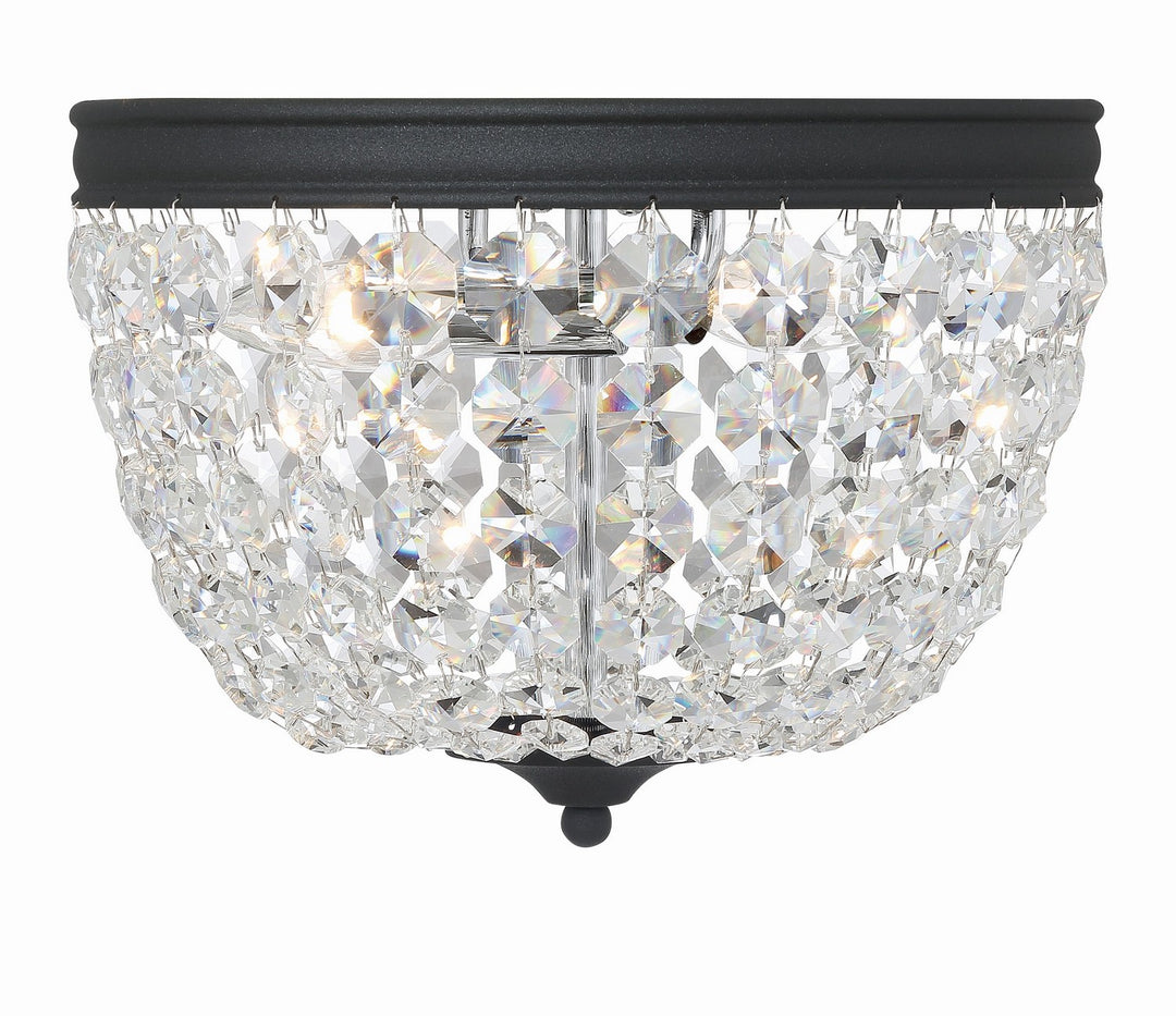 Nola Two Light Flush Mount in Black Forged - available from The Lighting Shoppe, trusted by Canadian homeowners