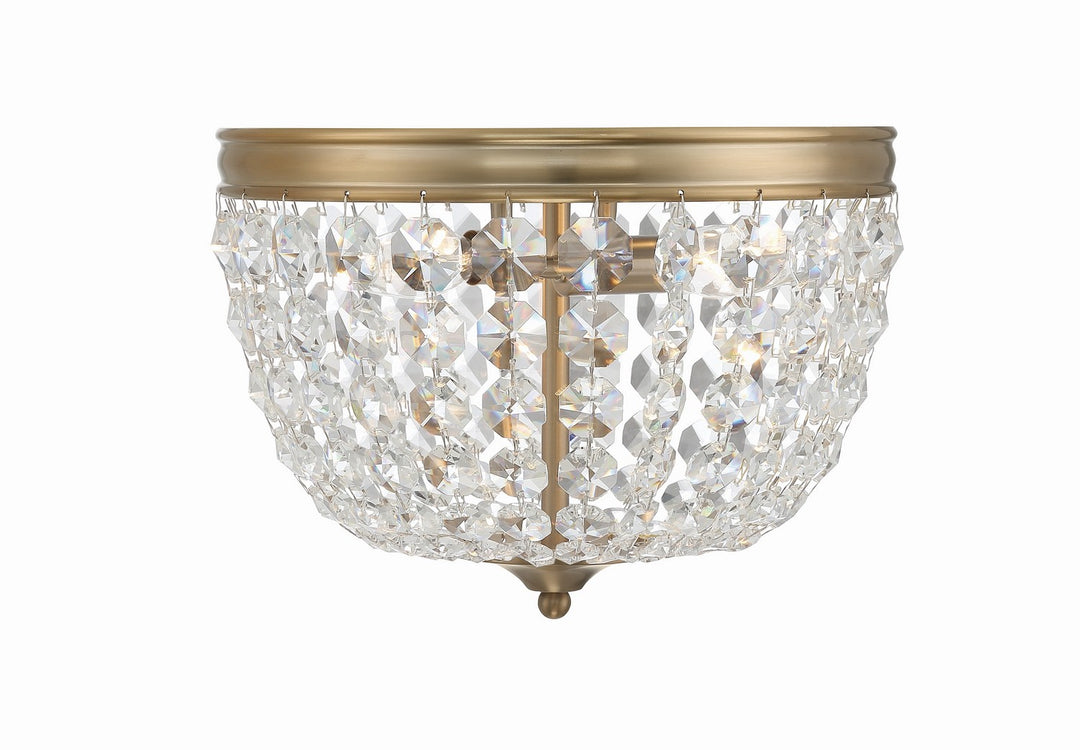 Nola Two Light Flush Mount in Vibrant Gold - available from The Lighting Shoppe, trusted by Canadian homeowners
