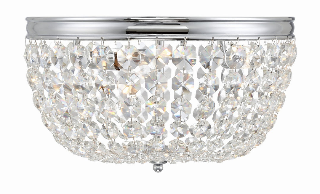 Nola Three Light Flush Mount in Polished Chrome - available from The Lighting Shoppe, trusted by Canadian homeowners