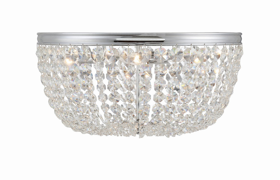 Nola Five Light Flush Mount in Polished Chrome - available from The Lighting Shoppe, trusted by Canadian homeowners