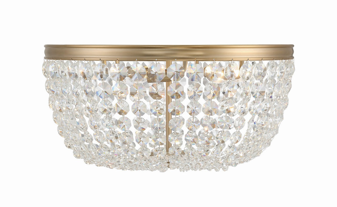 Nola Five Light Flush Mount in Vibrant Gold - available from The Lighting Shoppe, trusted by Canadian homeowners