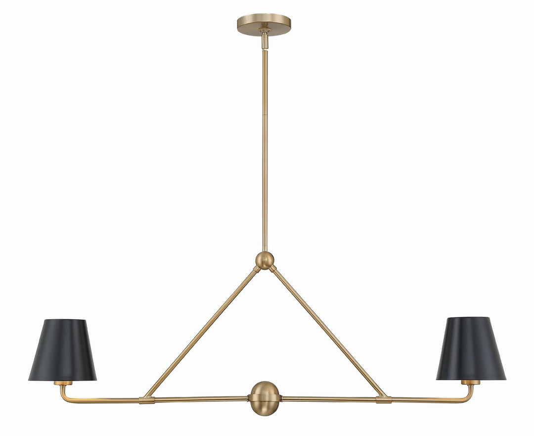 Xavier Two Light Chandelier in Vibrant Gold - available from The Lighting Shoppe, trusted by Canadian homeowners
