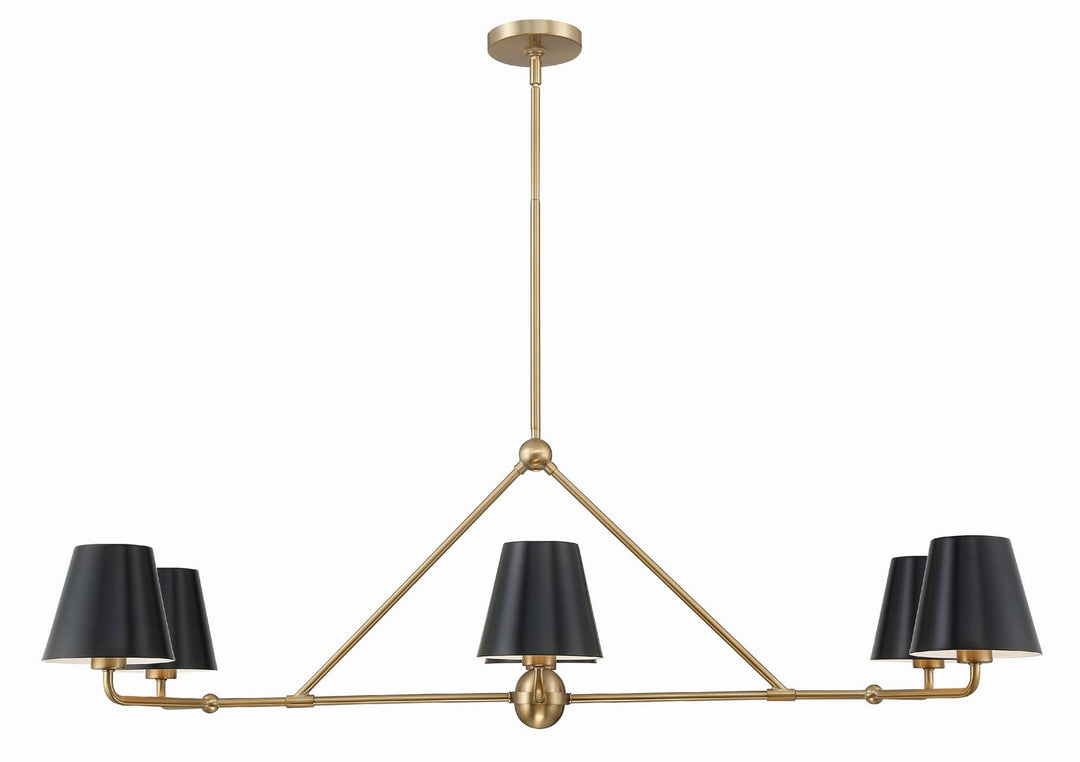 Xavier Six Light Chandelier in Vibrant Gold - available from The Lighting Shoppe, trusted by Canadian homeowners