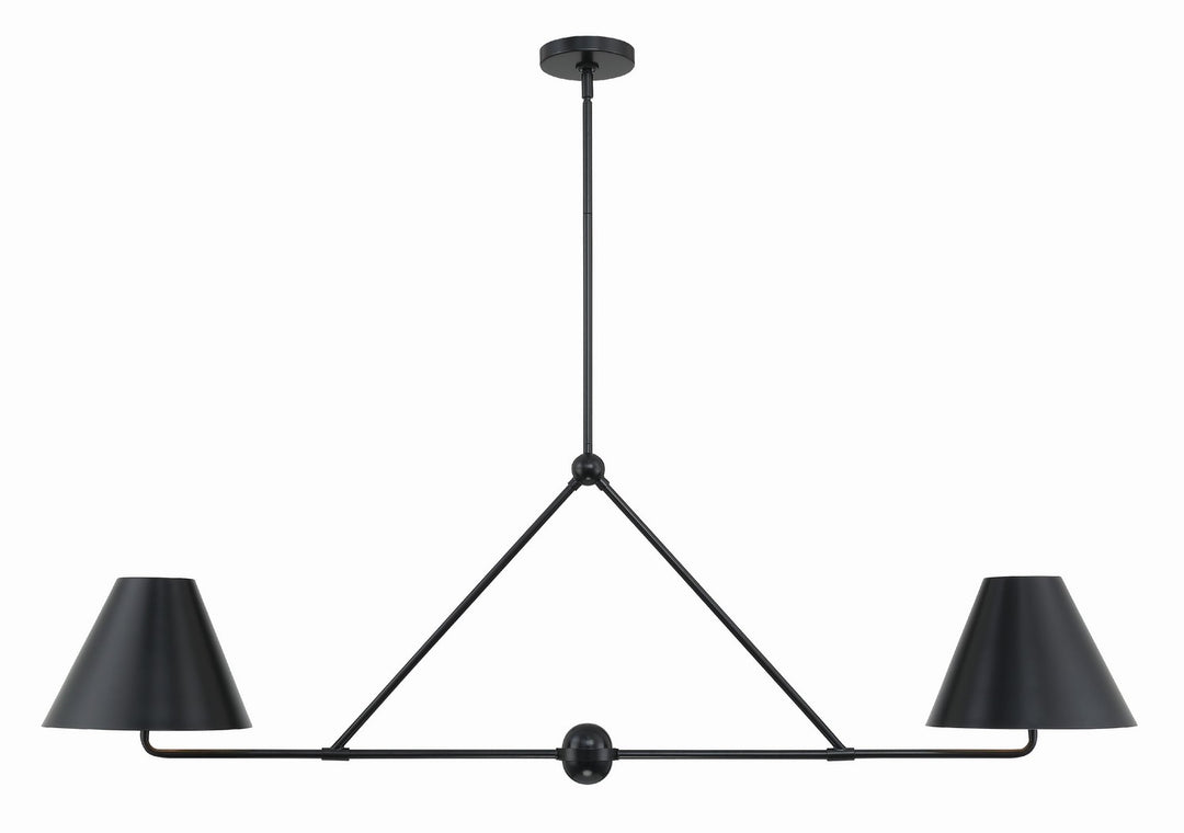 Xavier Four Light Chandelier in Matte Black - available from The Lighting Shoppe, trusted by Canadian homeowners