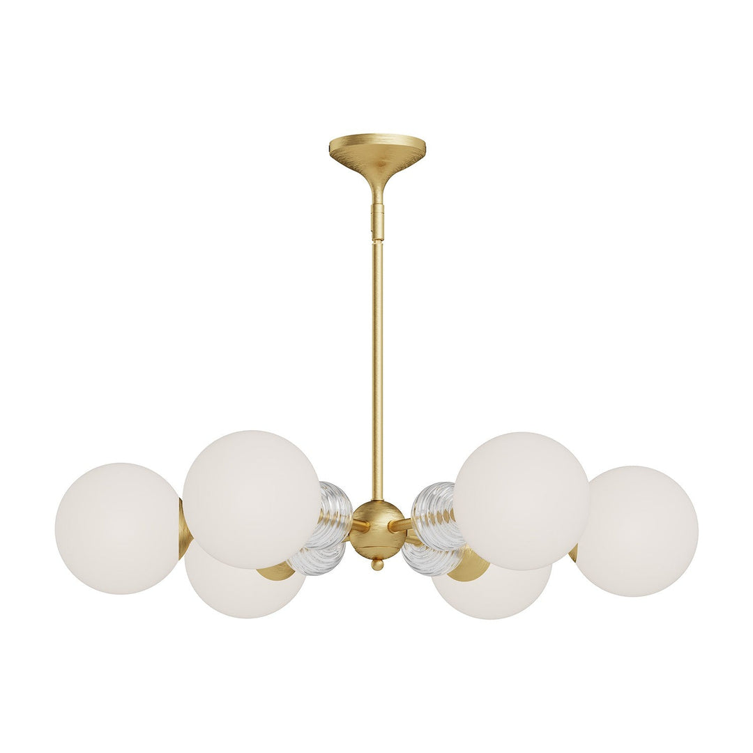 Alora Canada - CH415330BGOP - Six Light Chandelier - Celia - Brushed Gold/Opal Glass