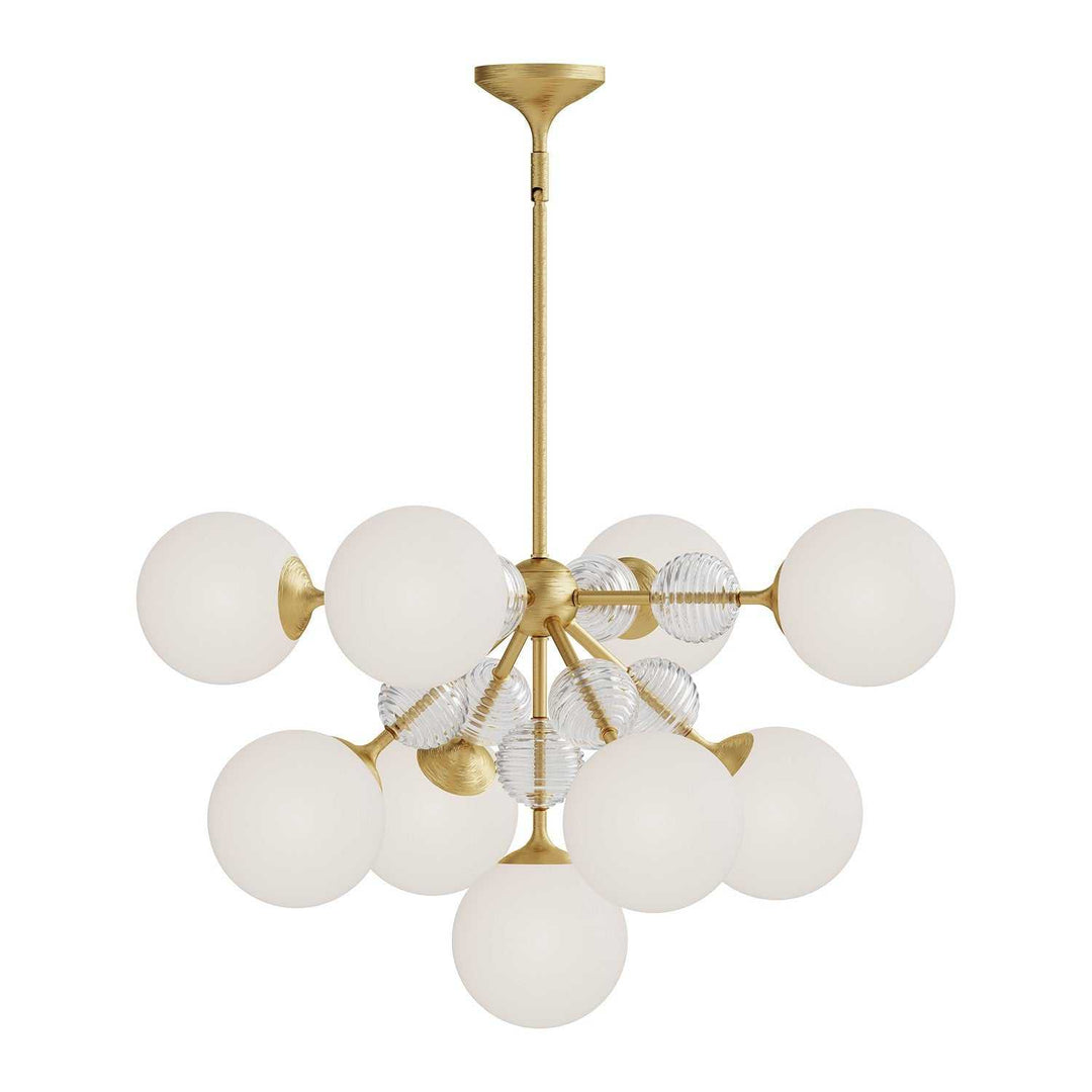 Alora Canada - CH415331BGOP - Nine Light Chandelier - Celia - Brushed Gold/Opal Glass
