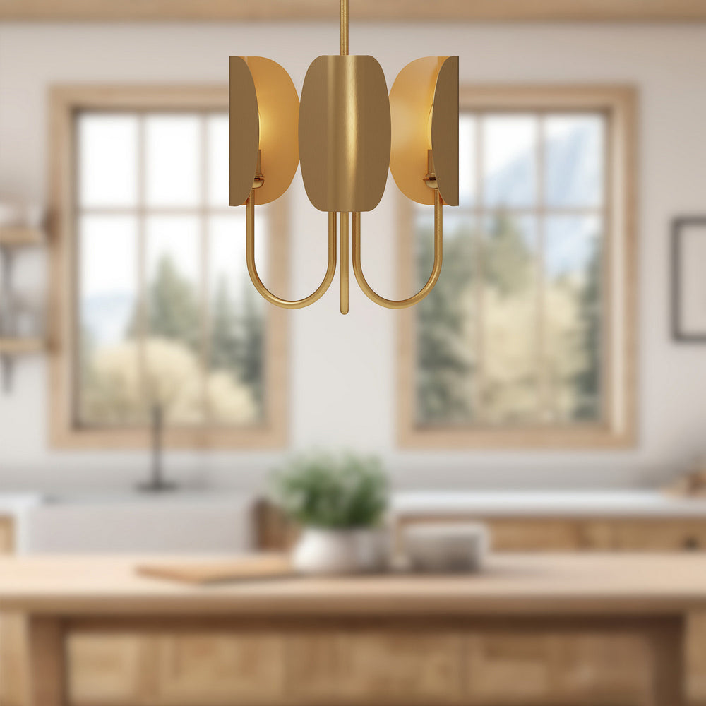 Alora Canada - CH450715AG - Three Light Chandelier - Seno - Aged Gold