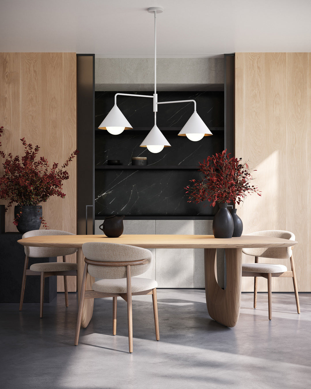 Alora Canada - CH485245WHOP - Three Light Chandelier - Remy - White/Opal Glass