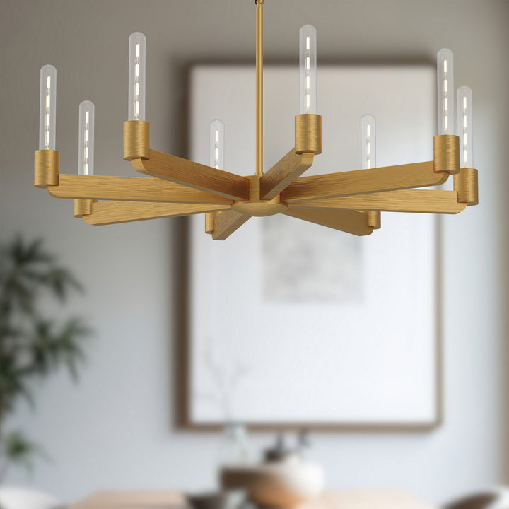 Alora Canada - CH607232AG - Eight Light Chandelier - Claire - Aged Gold