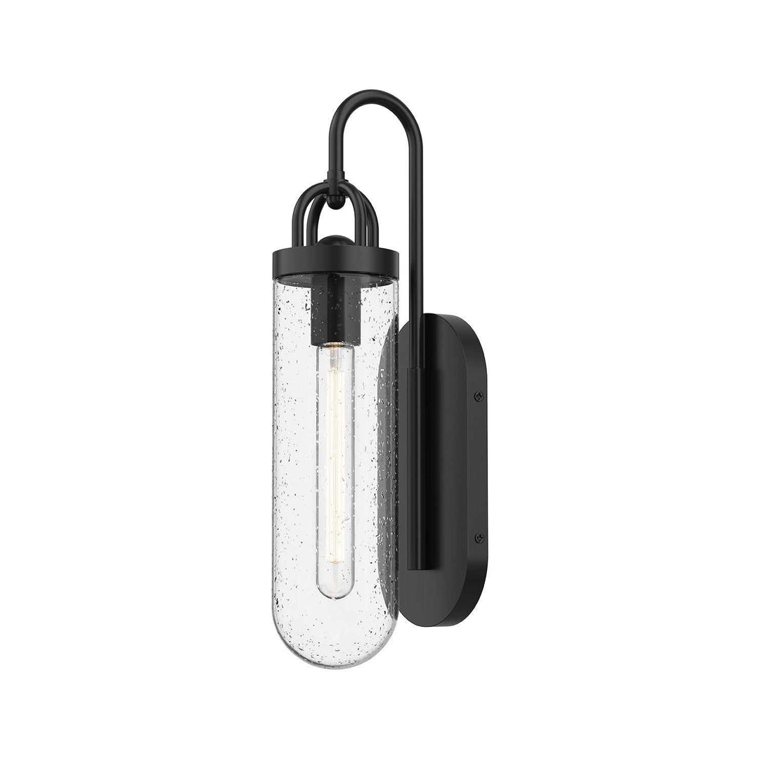 Alora Canada - EW461101BKCB - One Light Outdoor Wall Lantern - Lancaster - Clear Bubble Glass/Textured Black