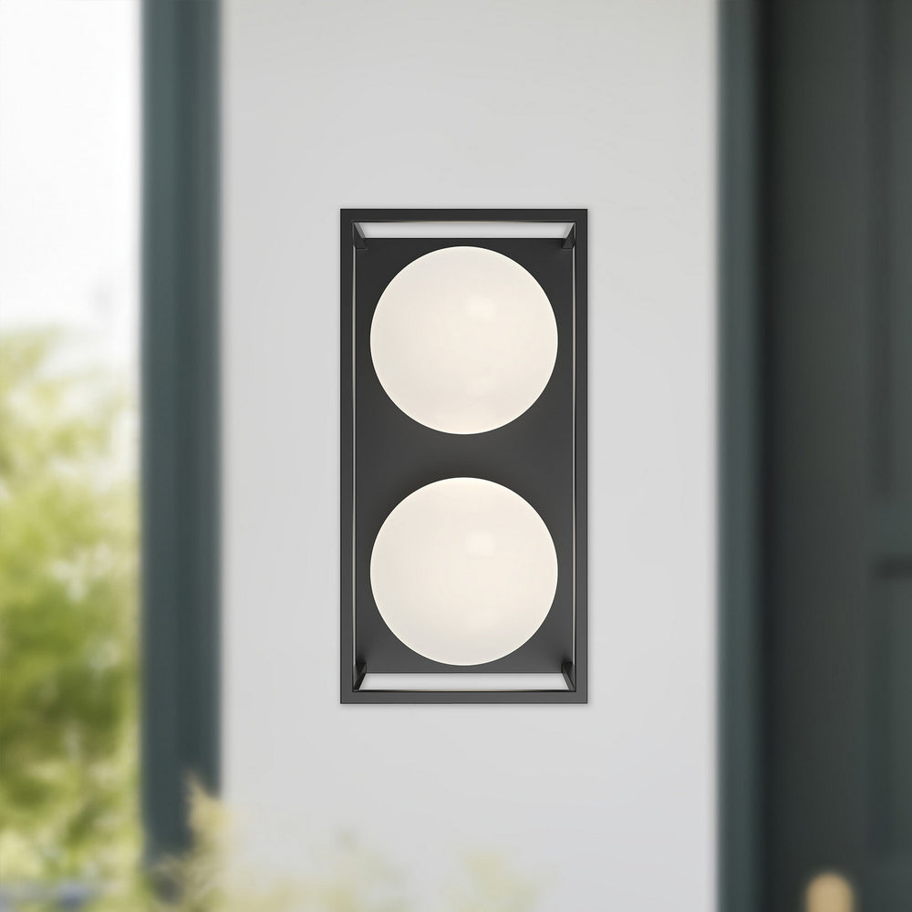 Alora Canada - EW519213BK - Two Light Outdoor Wall Lantern - Amelia - Black