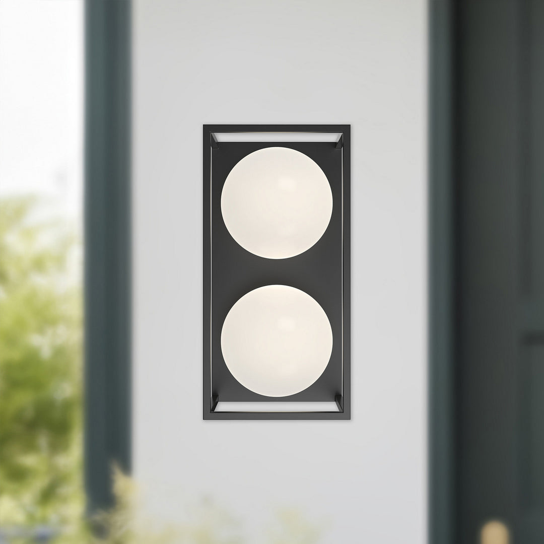 Alora Canada - EW519213BK - Two Light Outdoor Wall Lantern - Amelia - Black