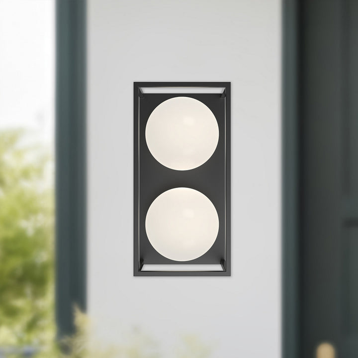 Alora Canada - EW519213BK - Two Light Outdoor Wall Lantern - Amelia - Black