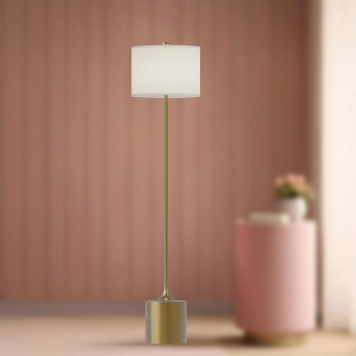 Alora Canada - FL418761BGIL - One Light Floor Lamp - Issa - Brushed Gold/Ivory Linen