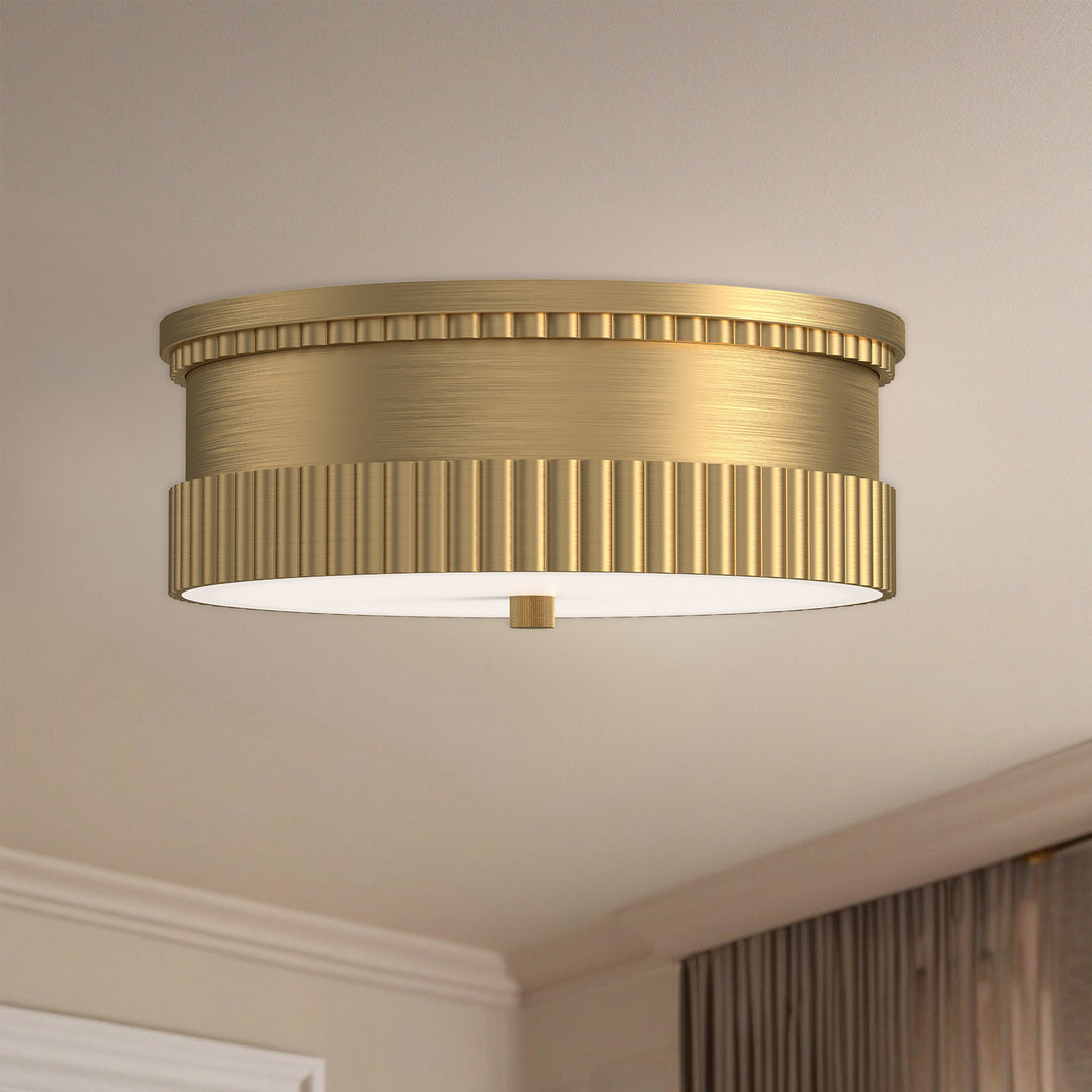 Alora Canada - FM416114BG - Three Light Flush Mount - Rue - Brushed Gold
