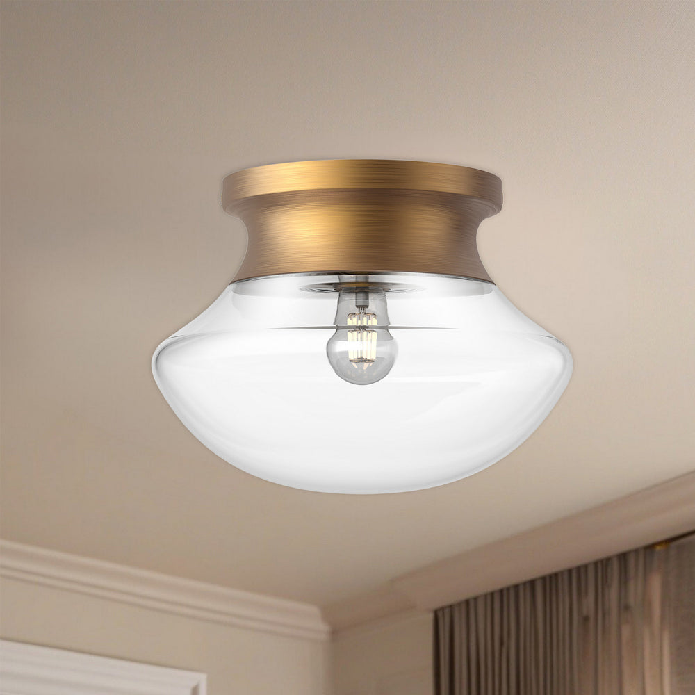 Alora Canada - FM464012AG - One Light Flush Mount - Marcel - Aged Gold