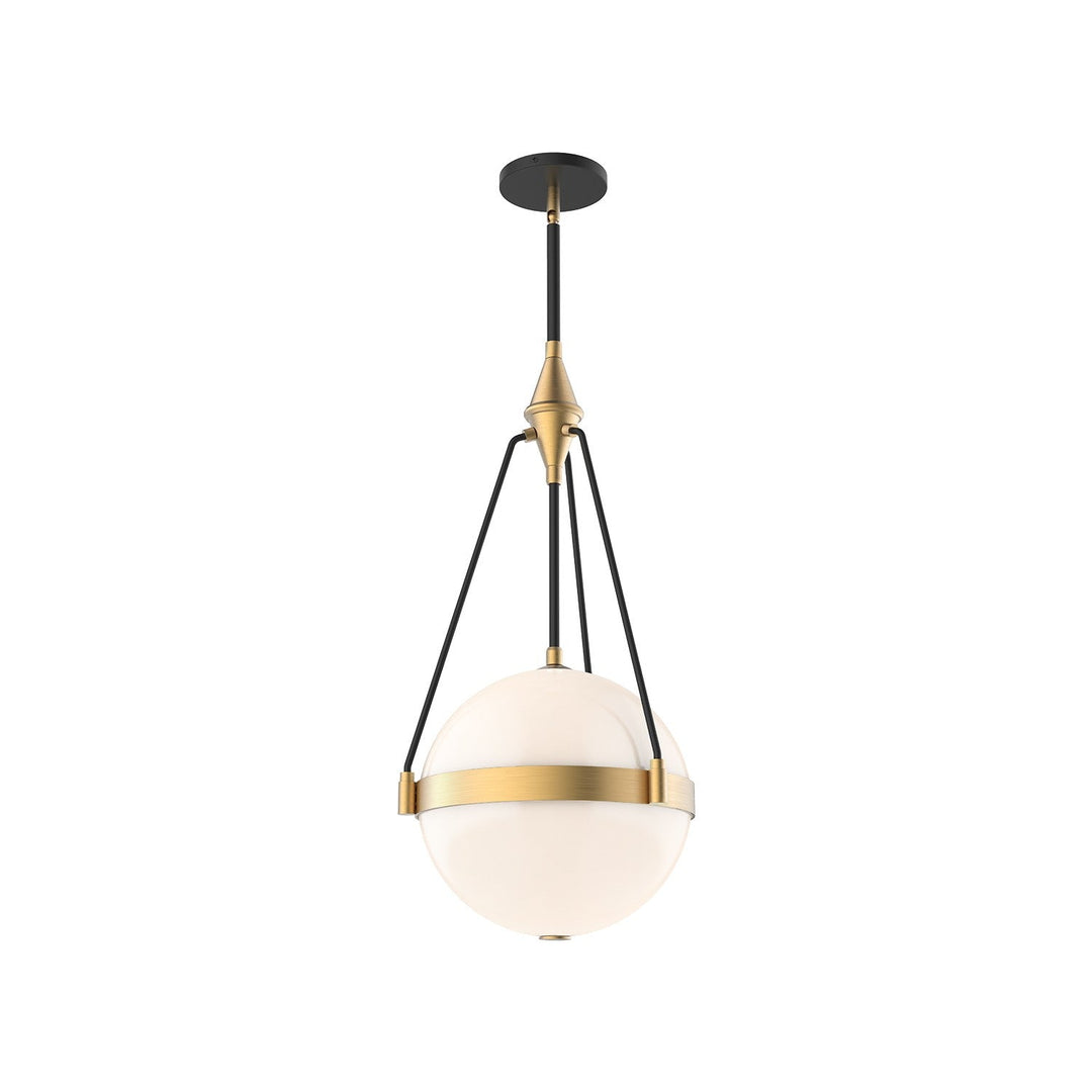Alora Canada - PD406414BGGO - Three Light Pendant - Harmony - Brushed Gold/Glossy Opal Glass