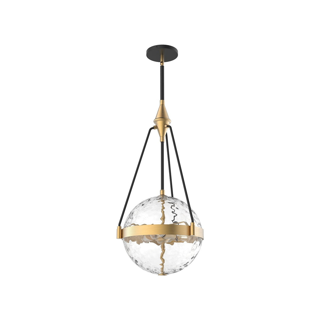 Alora Canada - PD406414BGWC - Three Light Pendant - Harmony - Brushed Gold/ Clear Water Glass
