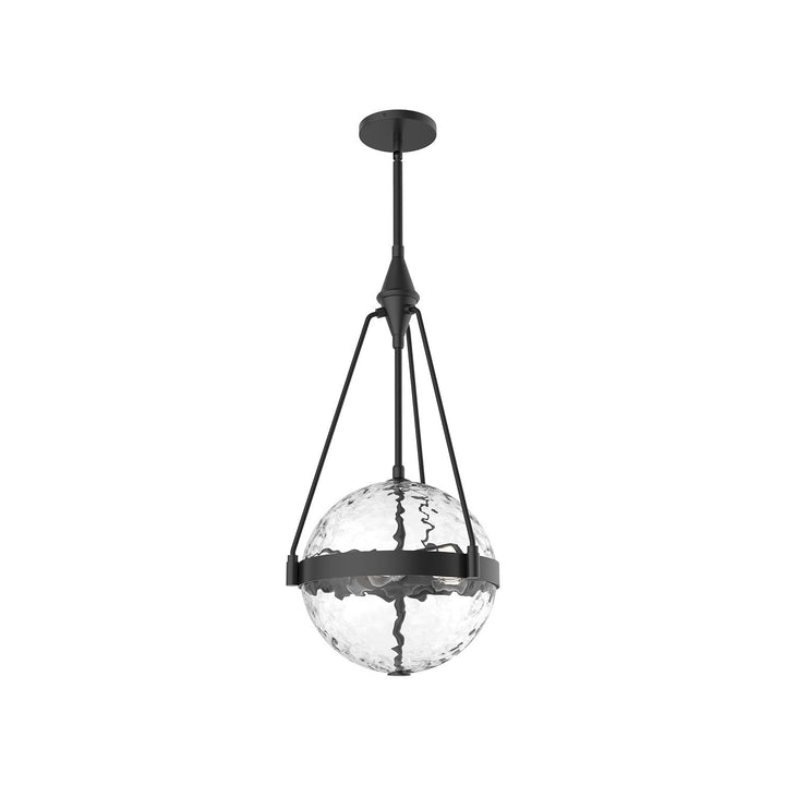 Alora Canada - PD406414MBWC - Three Light Pendant - Harmony - Matte Black/Clear Water Glass