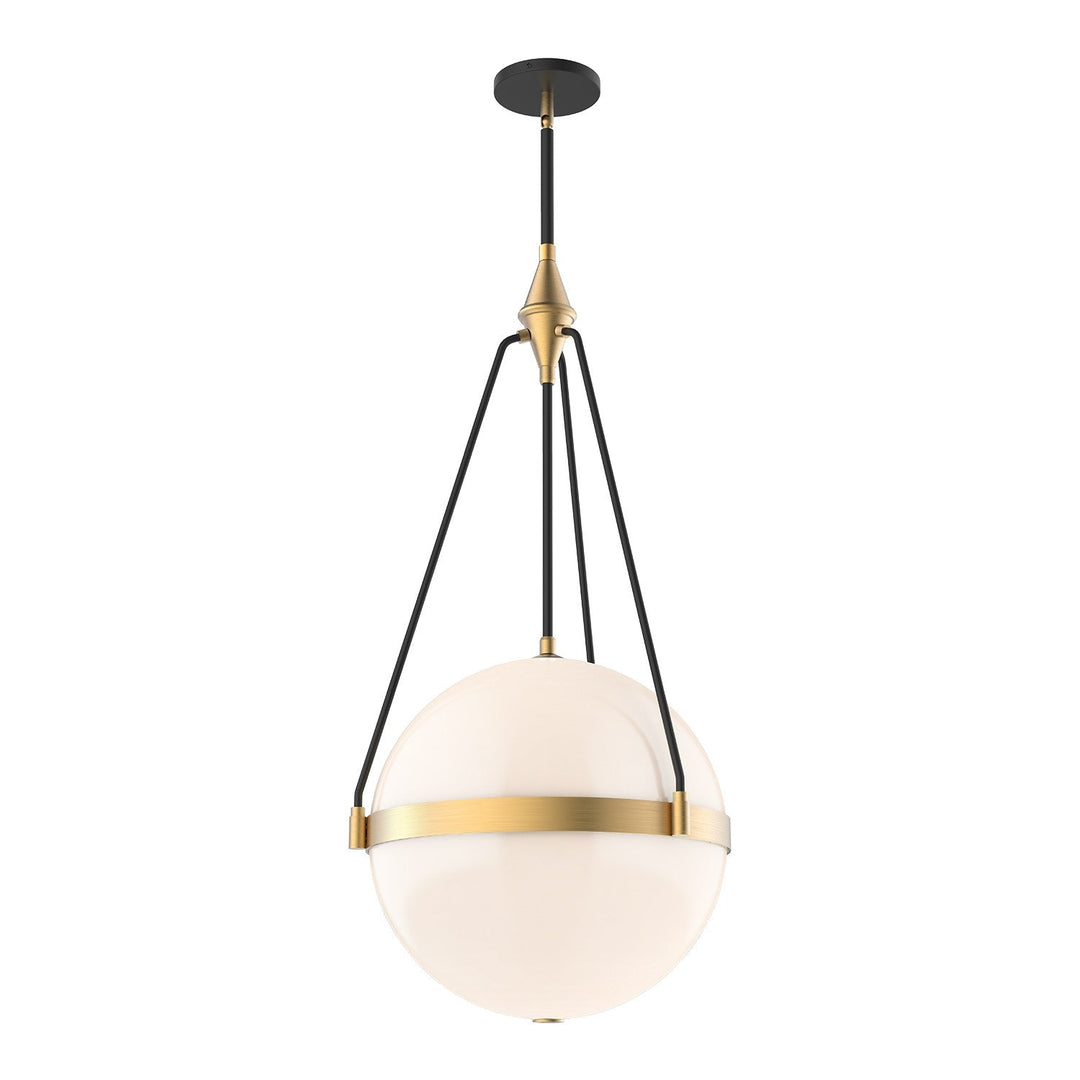 Alora Canada - PD406418BGGO - Four Light Pendant - Harmony - Brushed Gold/Glossy Opal Glass