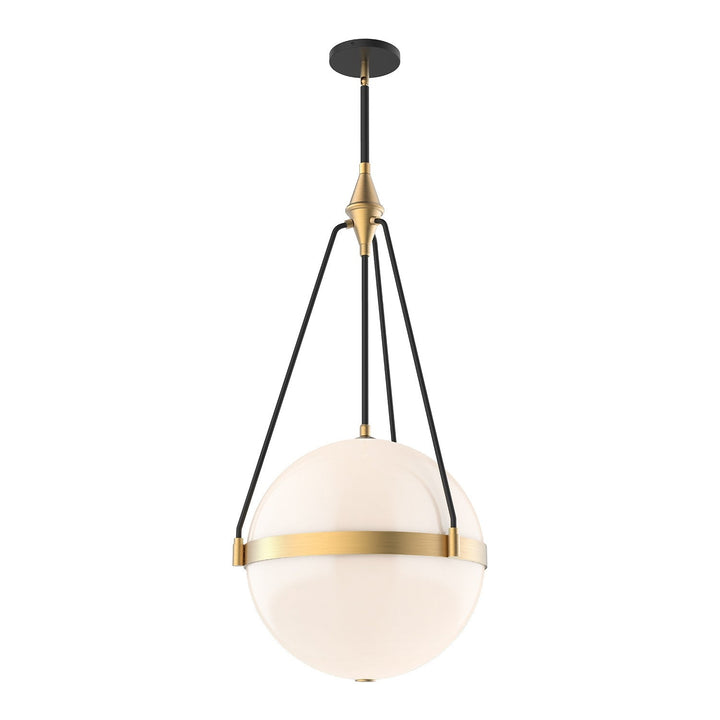 Alora Canada - PD406418BGGO - Four Light Pendant - Harmony - Brushed Gold/Glossy Opal Glass