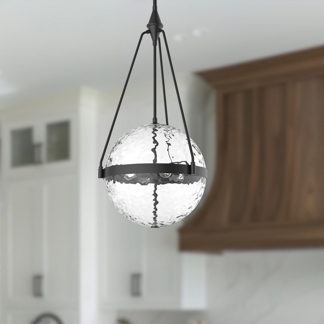 Alora Canada - PD406418MBWC - Four Light Pendant - Harmony - Matte Black/Clear Water Glass