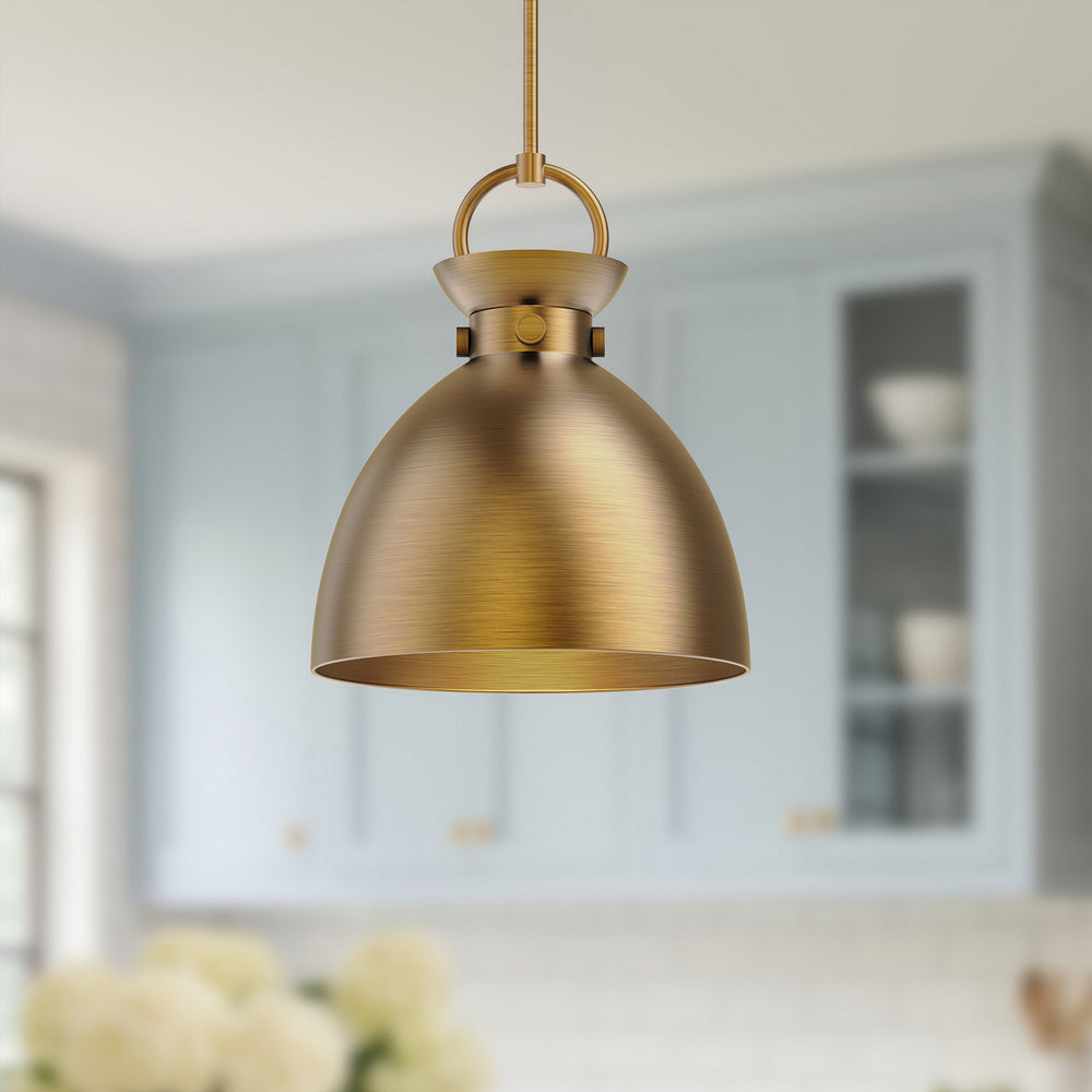 Alora Canada - PD411314AG - One Light Pendant - Waldo - Aged Gold