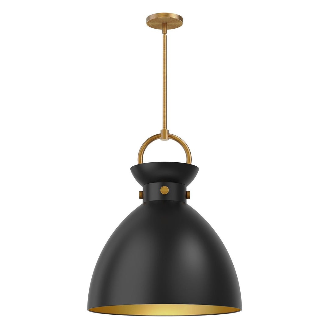 Alora Canada - PD411318AGMB - One Light Pendant - Waldo - Aged Gold/Matte Black