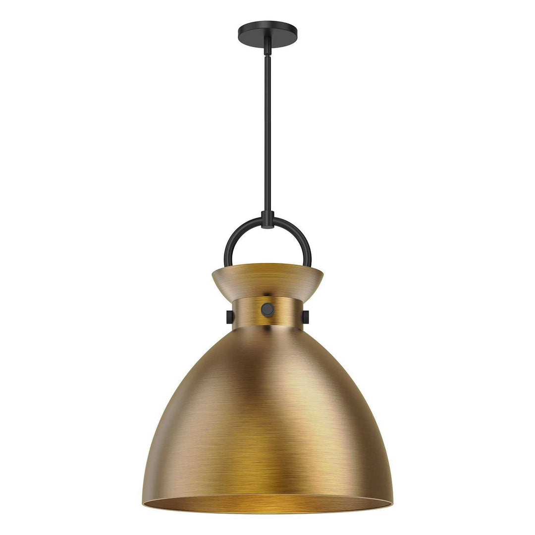 Alora Canada - PD411318MBAG - One Light Pendant - Waldo - Matte Black/Aged Gold