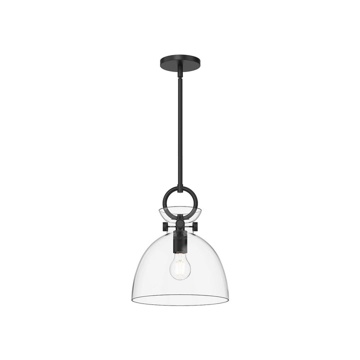 Alora Canada - PD411811MBCL - One Light Pendant - Waldo - Matte Black/Clear Glass