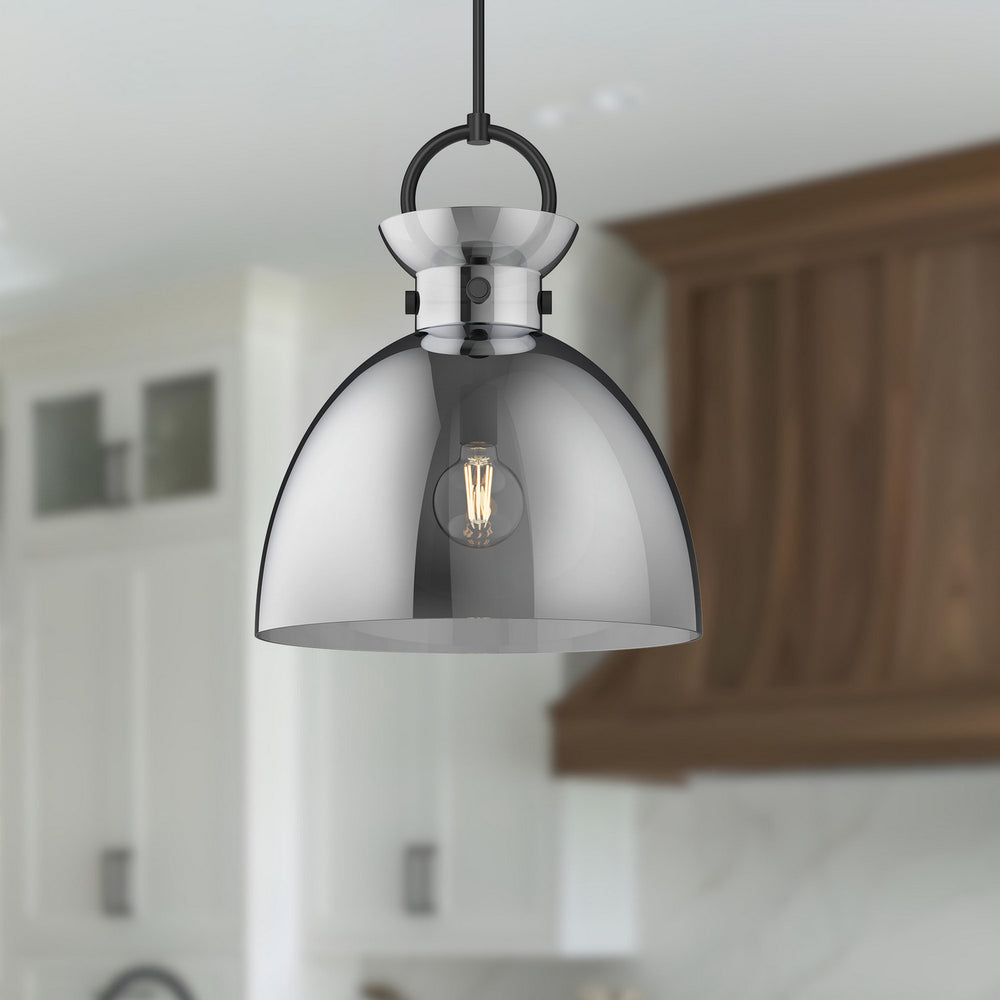 Alora Canada - PD411818MBSM - One Light Pendant - Waldo - Matte Black/Smoked
