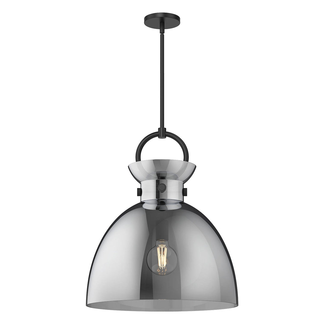Alora Canada - PD411818MBSM - One Light Pendant - Waldo - Matte Black/Smoked