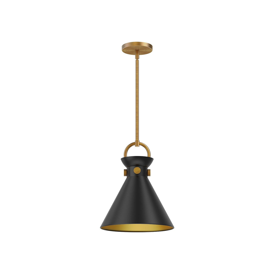 Alora Canada - PD412011AGMB - One Light Pendant - Emerson - Aged Gold/Matte Black