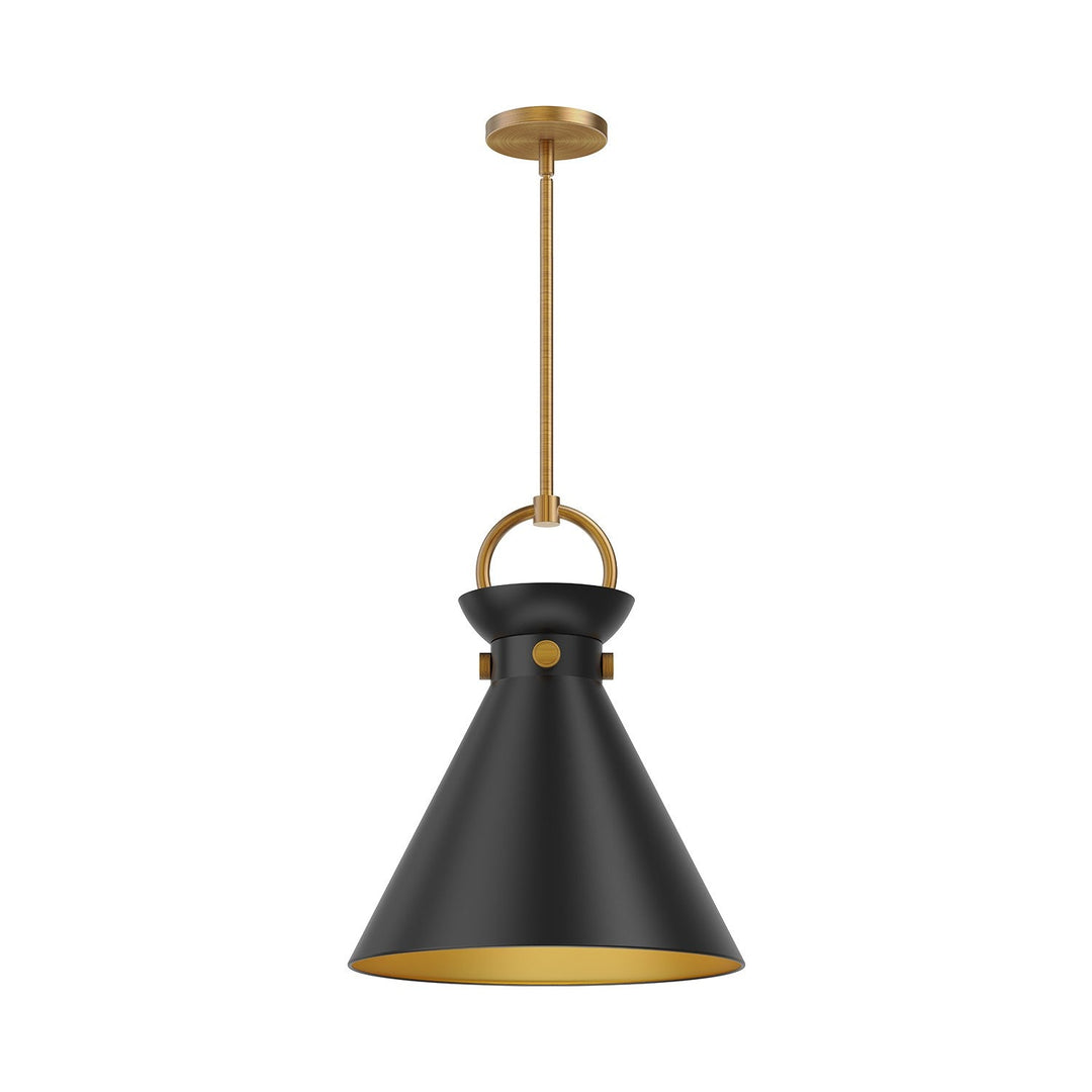 Alora Canada - PD412014AGMB - One Light Pendant - Emerson - Aged Gold/Matte Black