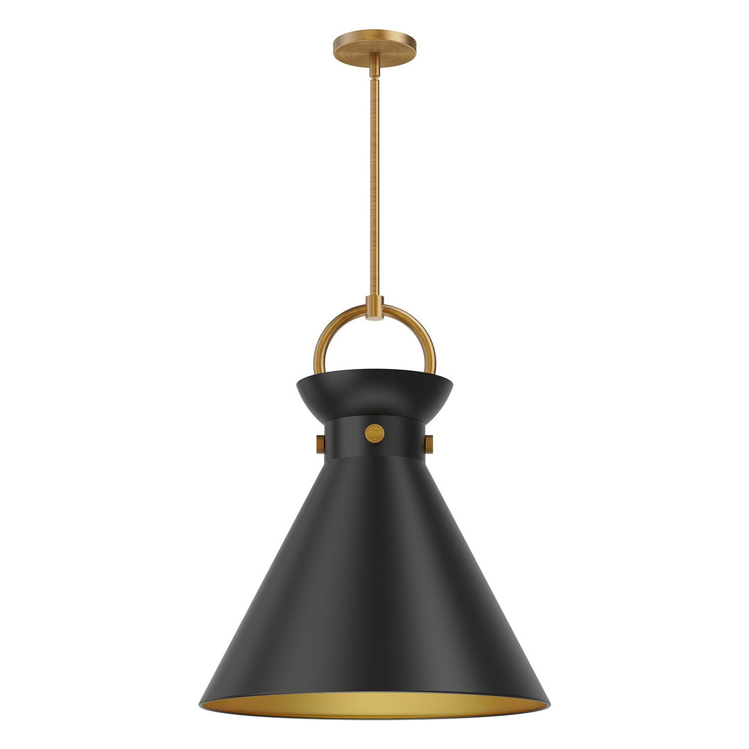 Alora Canada - PD412018AGMB - One Light Pendant - Emerson - Aged Gold/Matte Black