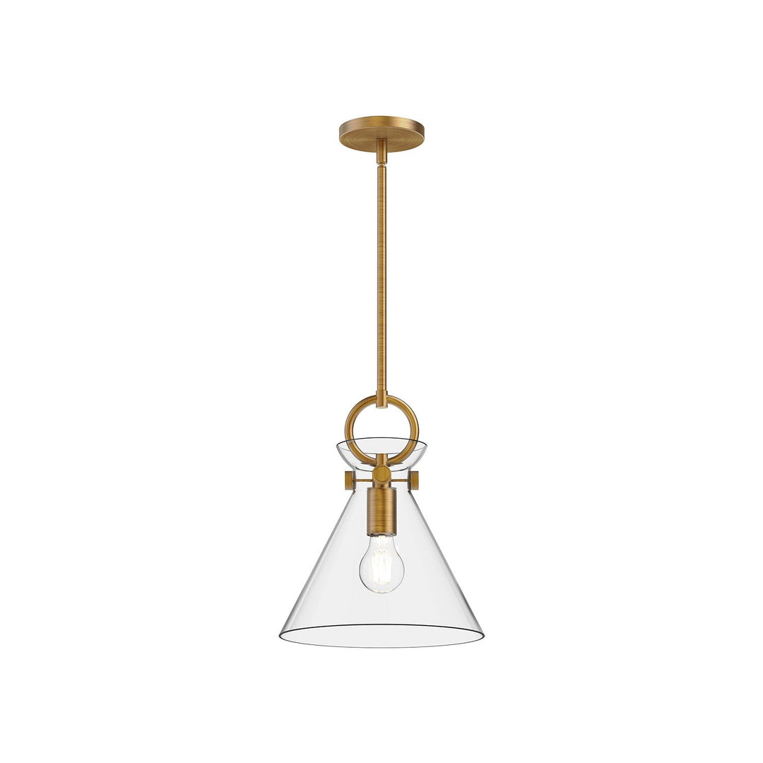 Alora Canada - PD412511AGCL - One Light Pendant - Emerson - Aged Gold/Clear Glass